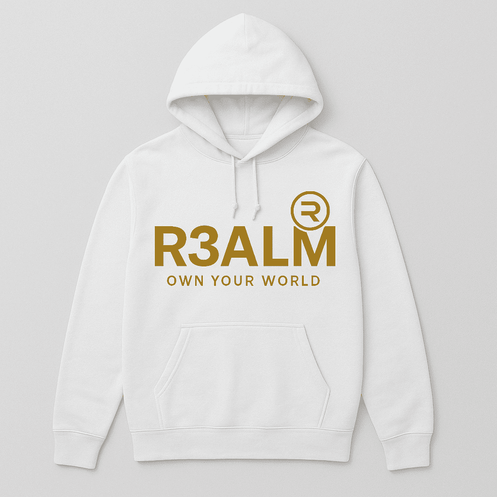 R3ALM "Own Your World" Premium Black Hoodie | Streetwear Apparel - Image 2