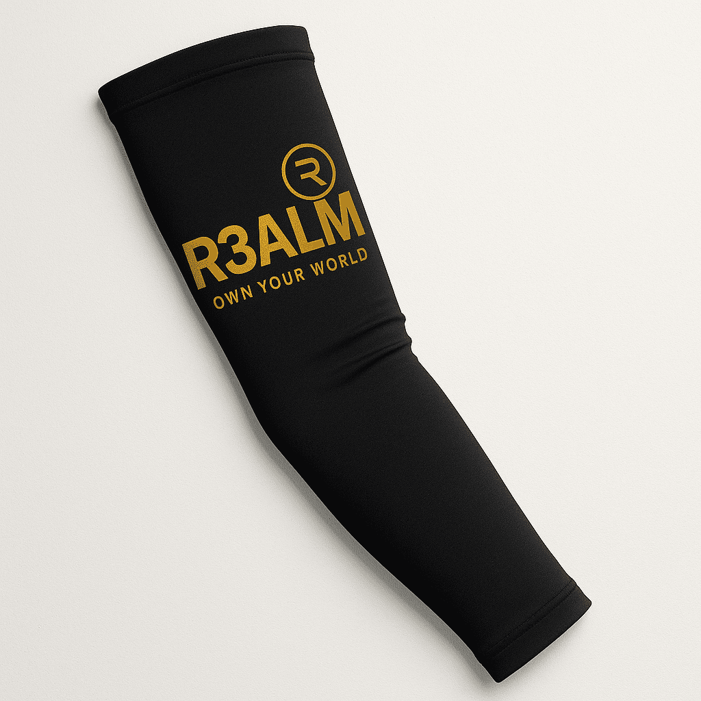 R3ALM Performance Compression Arm Sleeve | UV Protection & Sports Support - Image 2