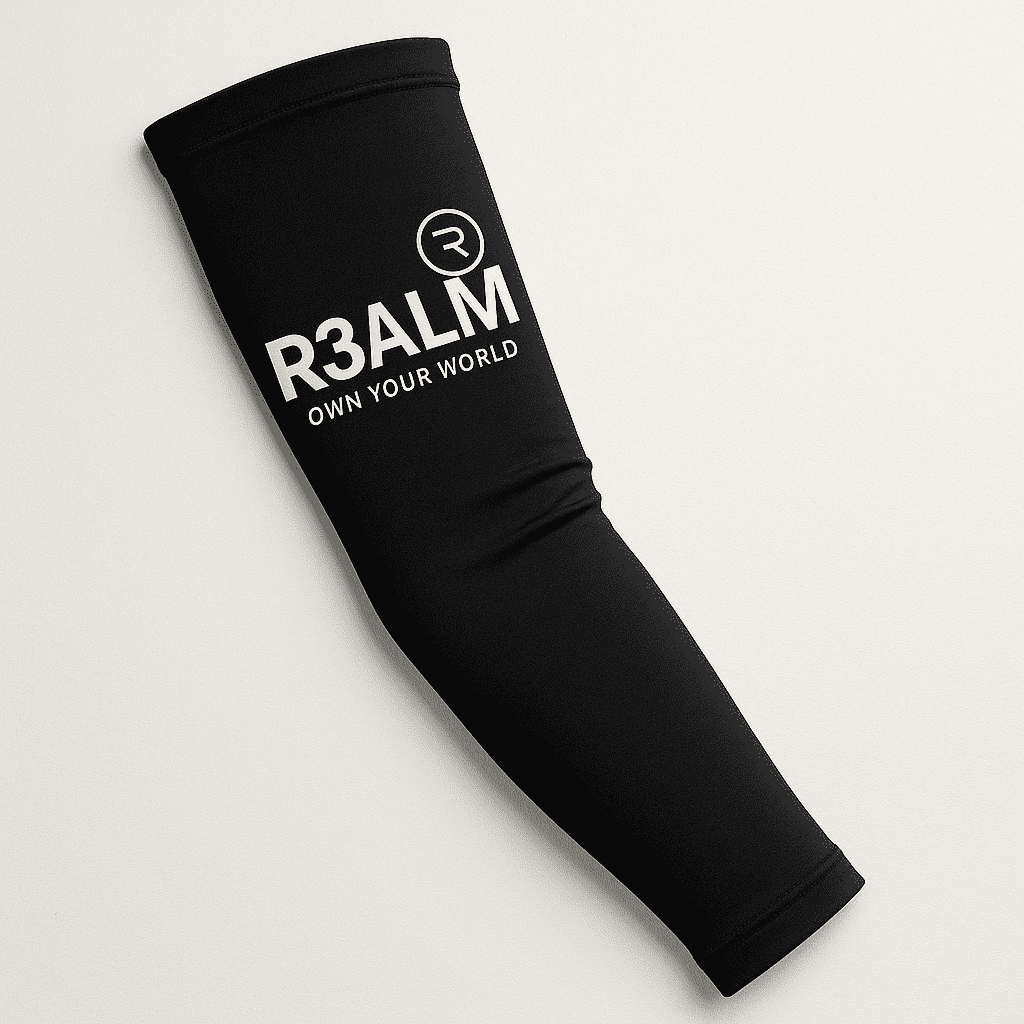 R3ALM Performance Compression Arm Sleeve | UV Protection & Sports Support